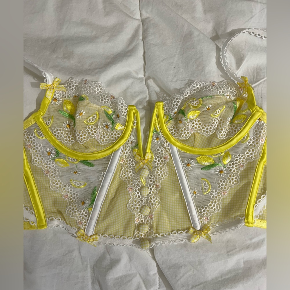 For Love and Lemons Lemon Daisy Bustier size XXS BNWT!